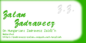 zalan zadravecz business card